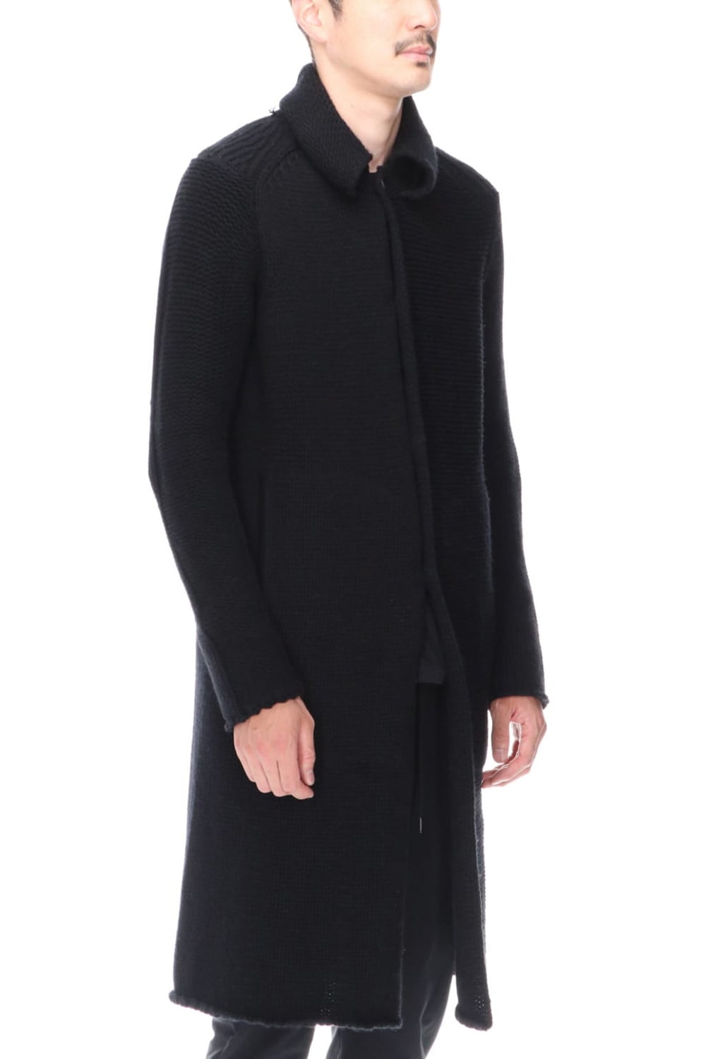 Knit coat wool / cashmere Black