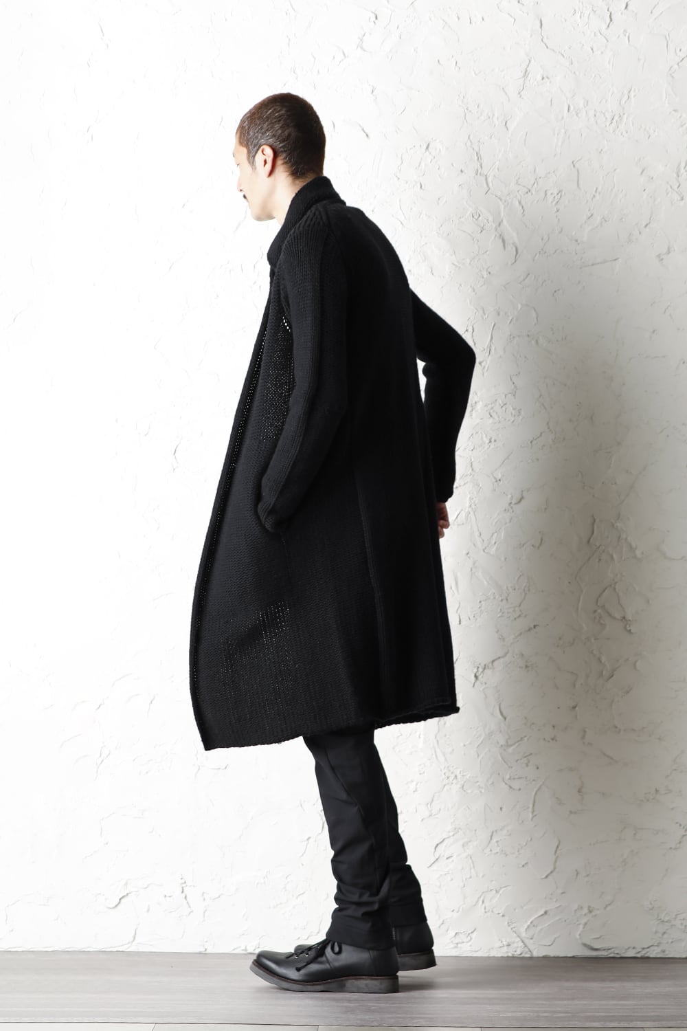 Knit coat wool / cashmere Black