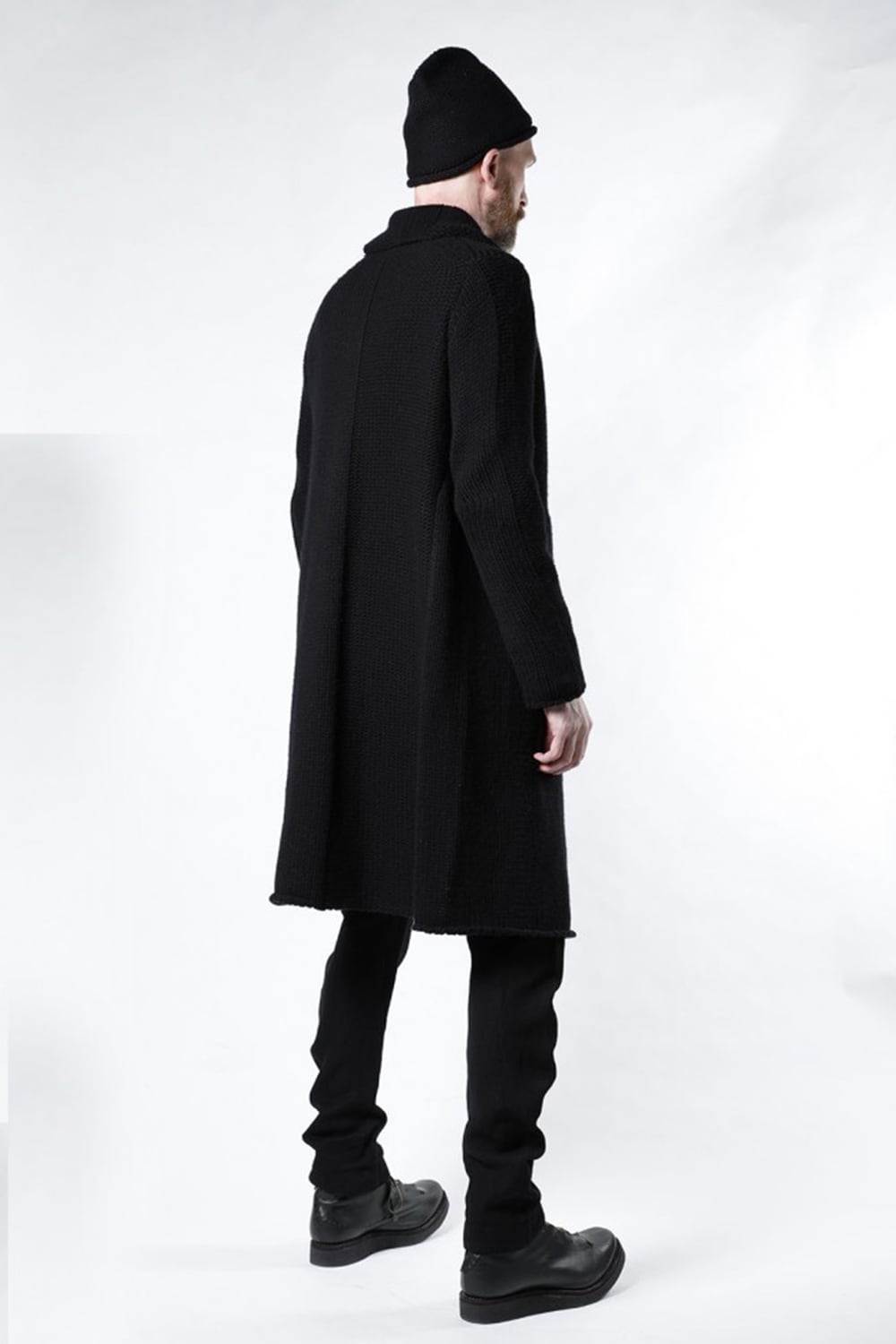 Knit coat wool / cashmere Black