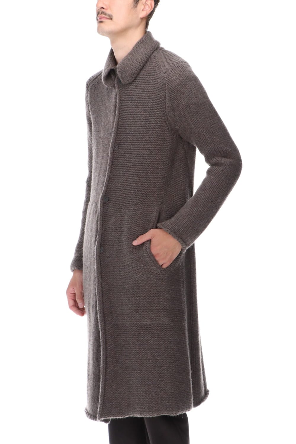 Knit coat wool / cashmere Otter Gray