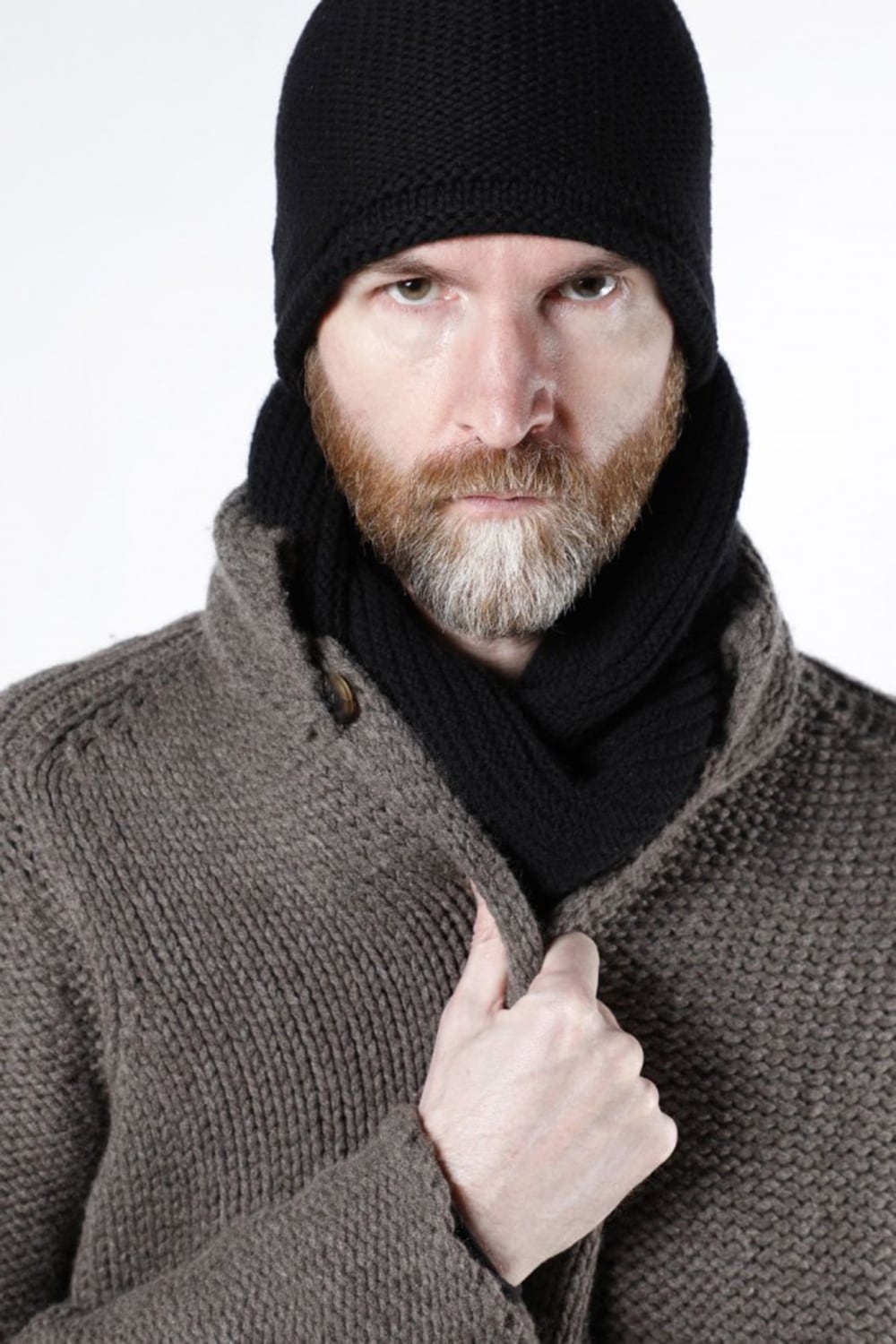 Knit coat wool / cashmere Otter Gray