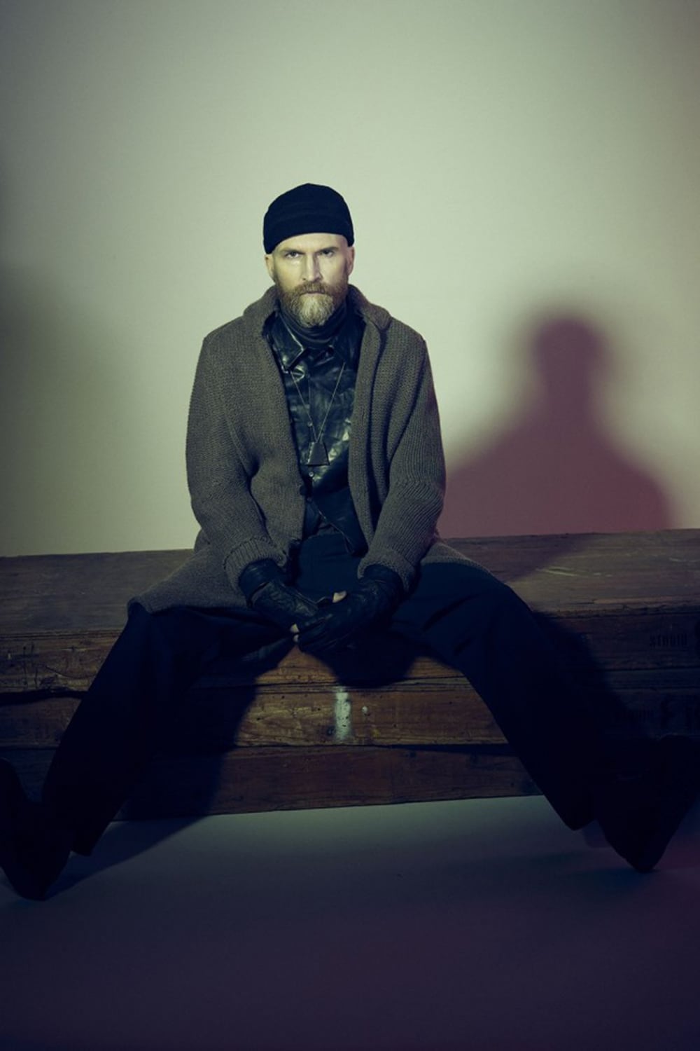 Knit coat wool / cashmere Otter Gray