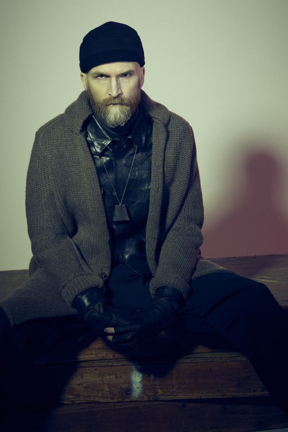 Knit coat wool / cashmere Otter Gray