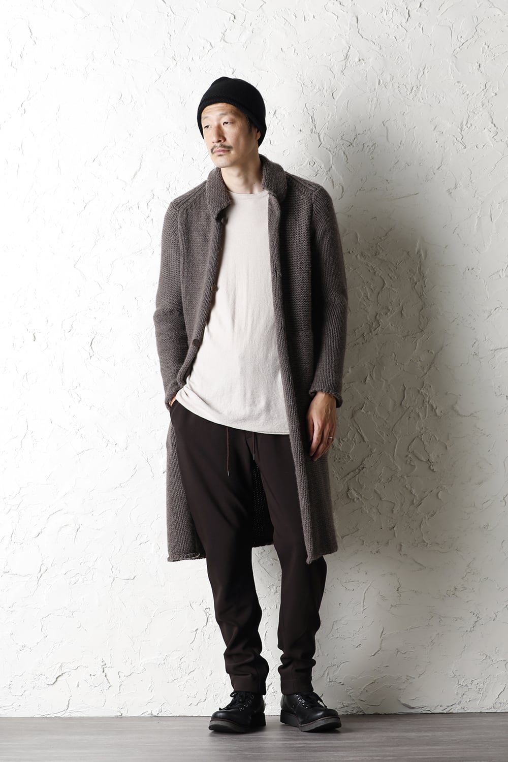 Knit coat wool / cashmere Otter Gray