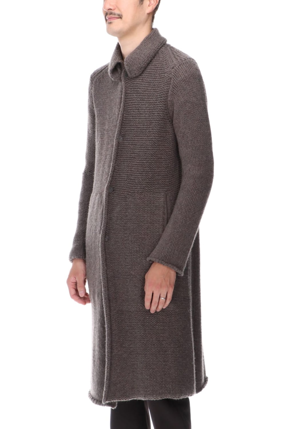 Knit coat wool / cashmere Otter Gray