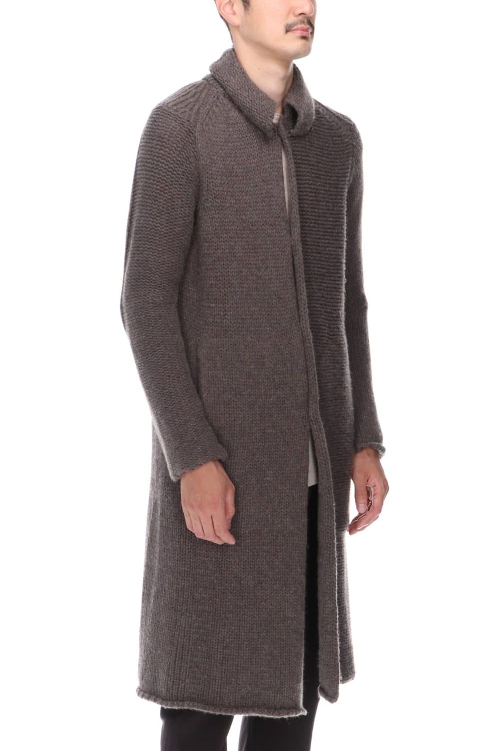 Knit coat wool / cashmere Otter Gray