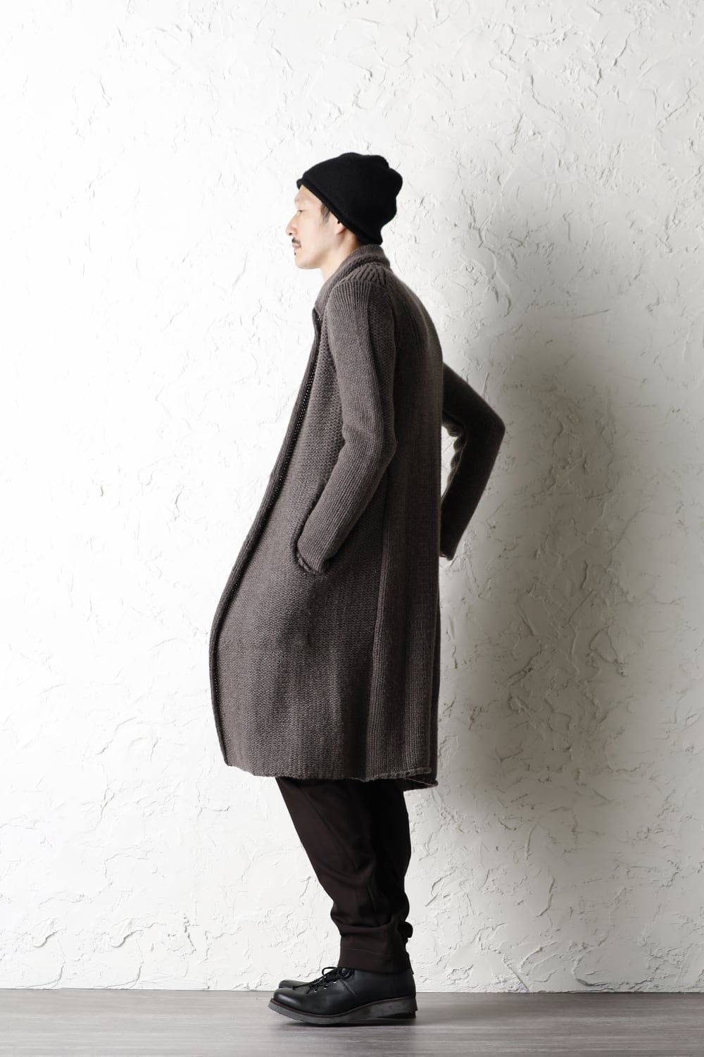 Knit coat wool / cashmere Otter Gray