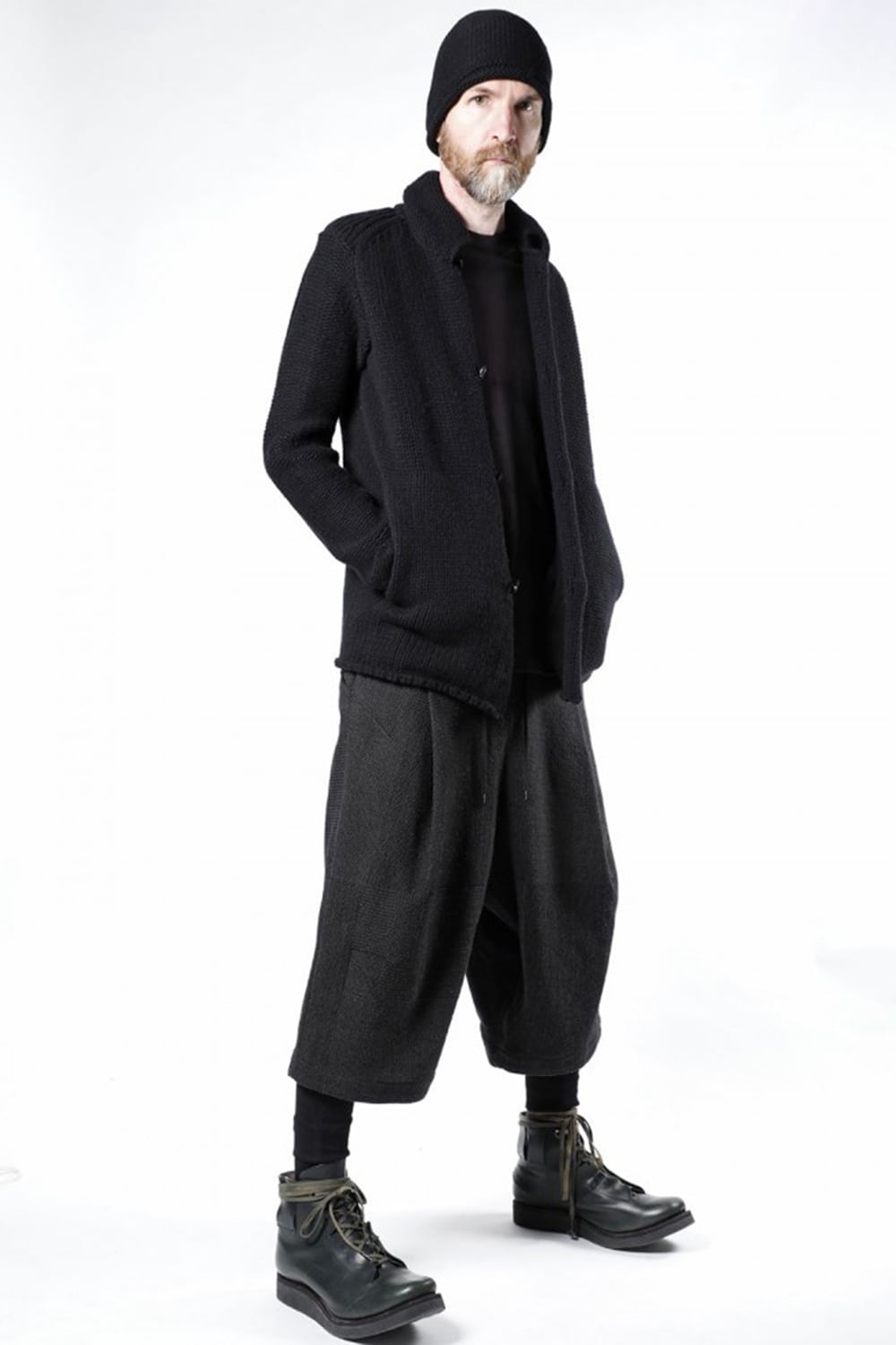 Knit jacket wool/cashmere Black