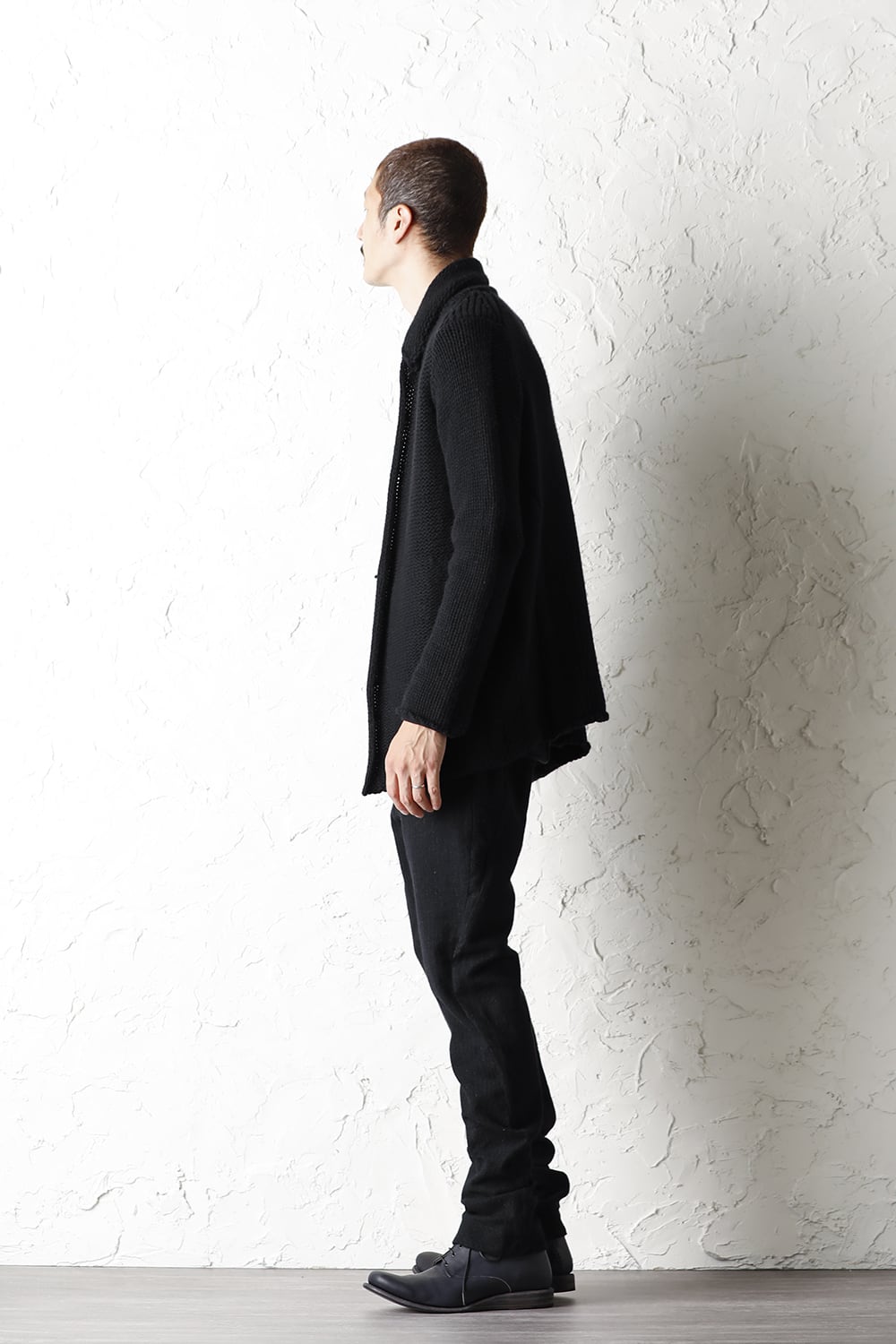 Knit jacket wool/cashmere Black