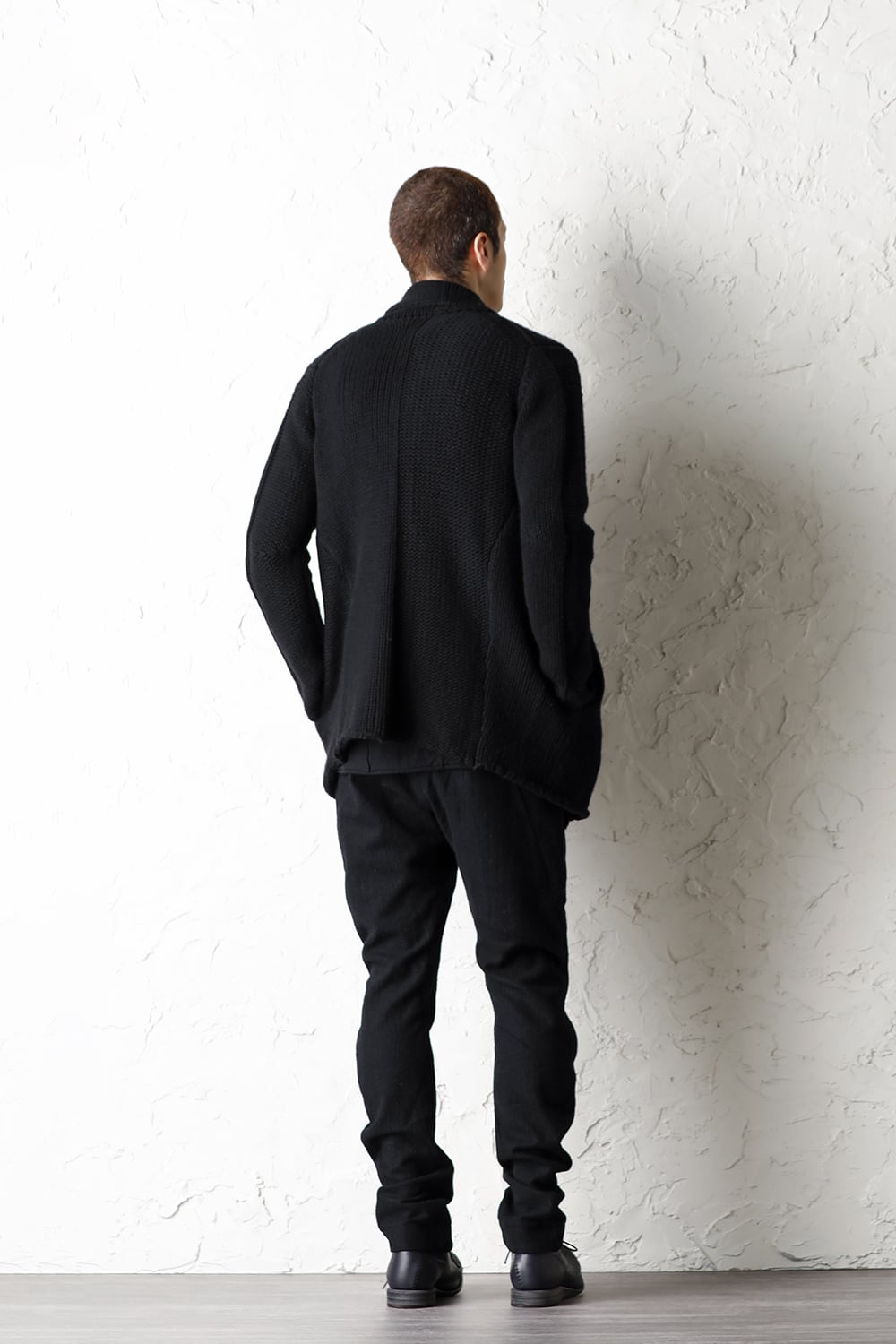 Knit jacket wool/cashmere Black