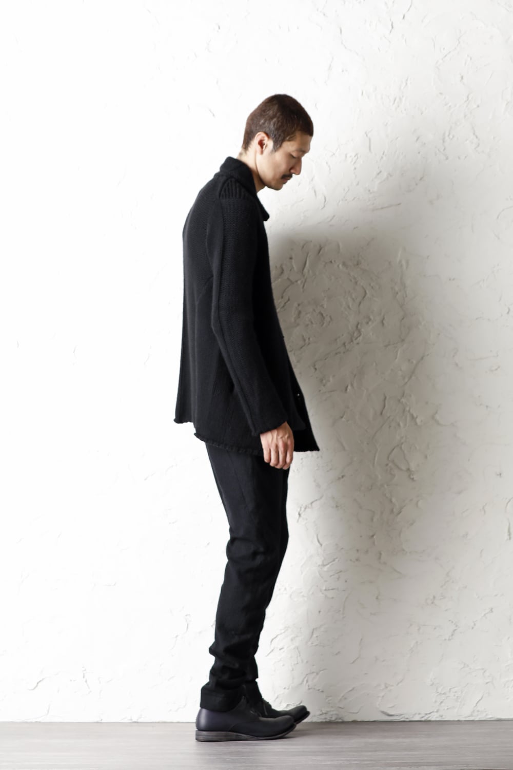 Knit jacket wool/cashmere Black