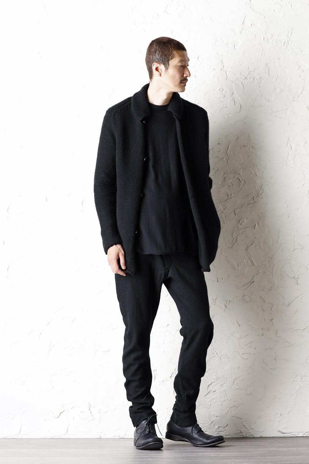 Knit jacket wool/cashmere Black