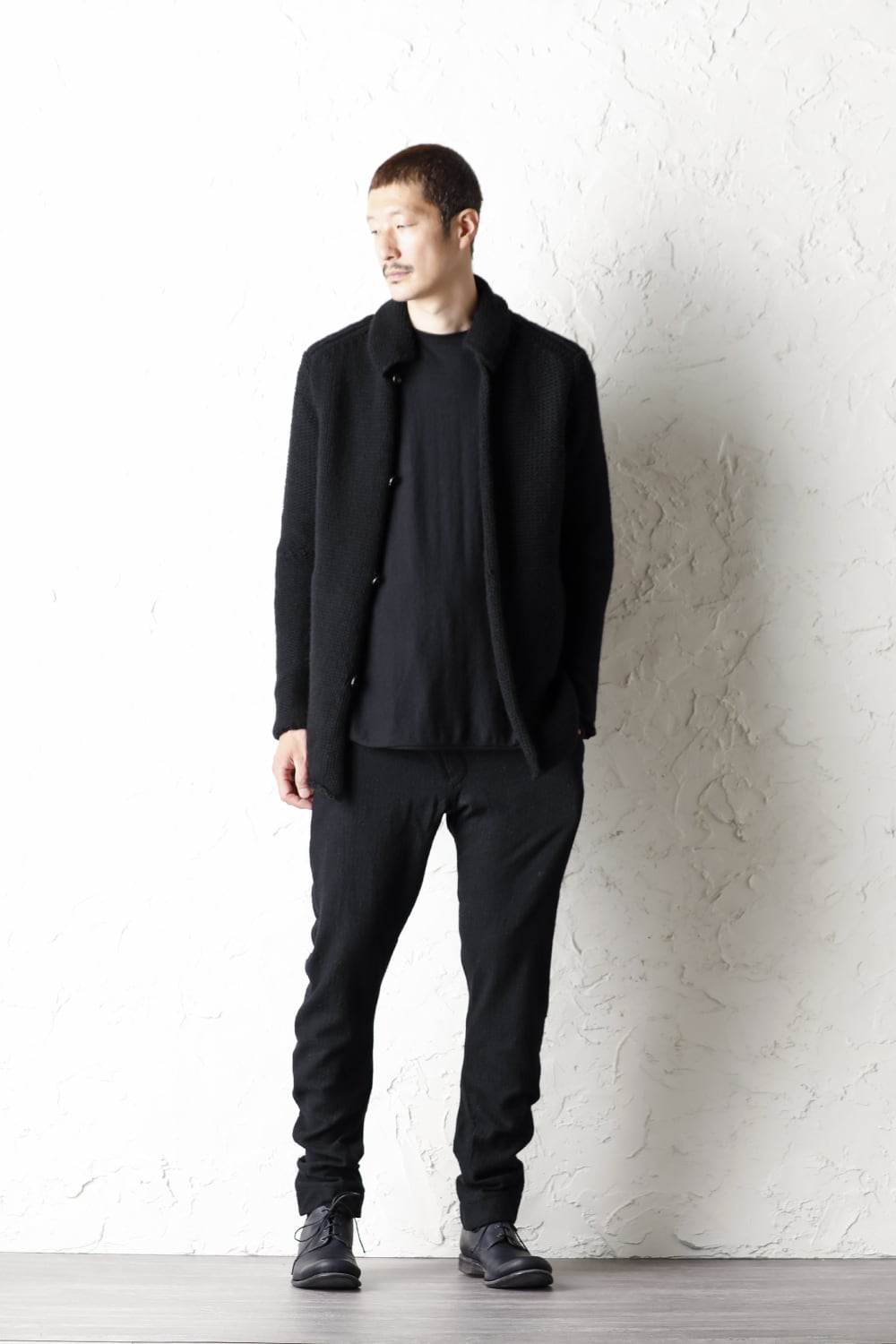 Knit jacket wool/cashmere Black