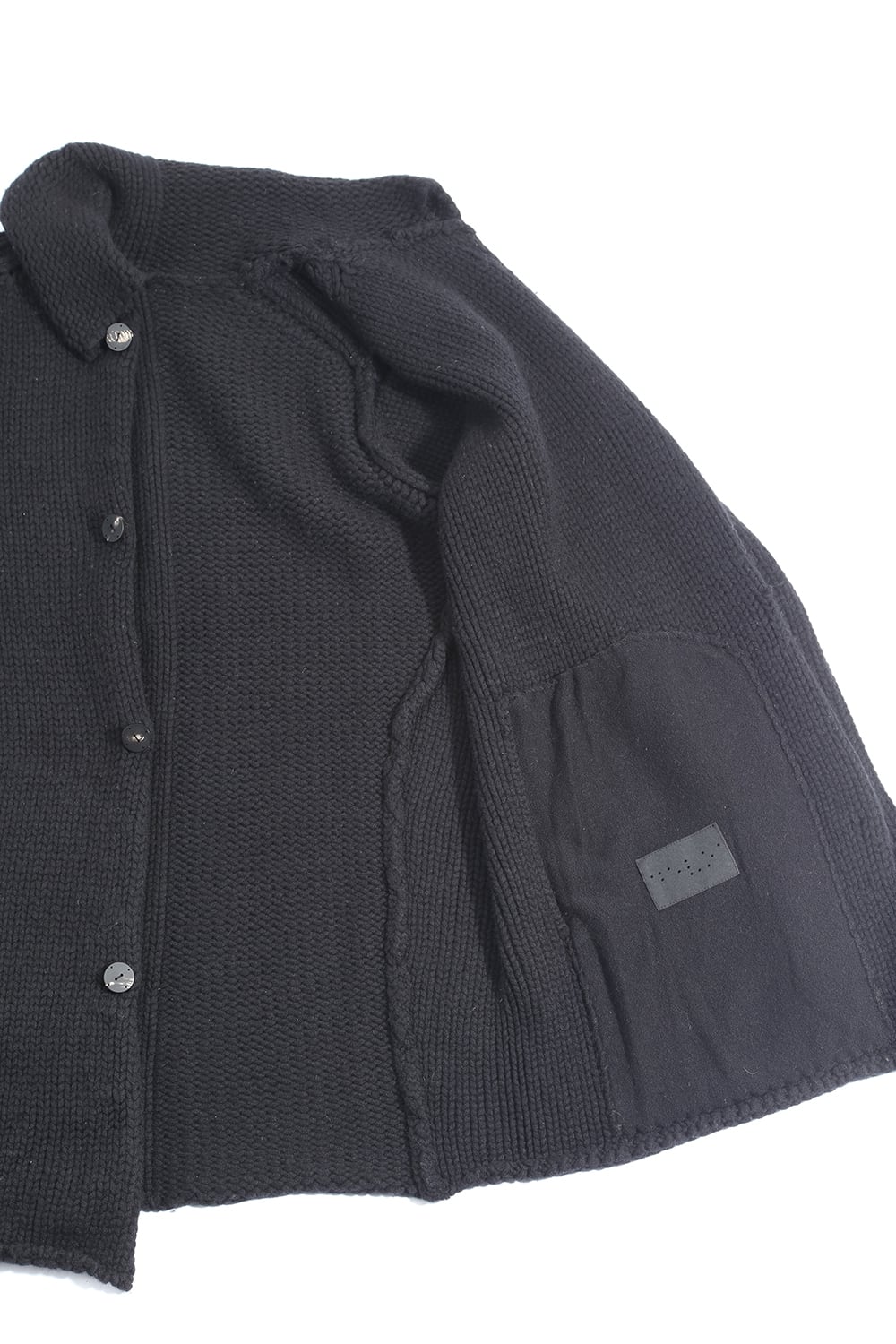 Knit jacket wool/cashmere Black
