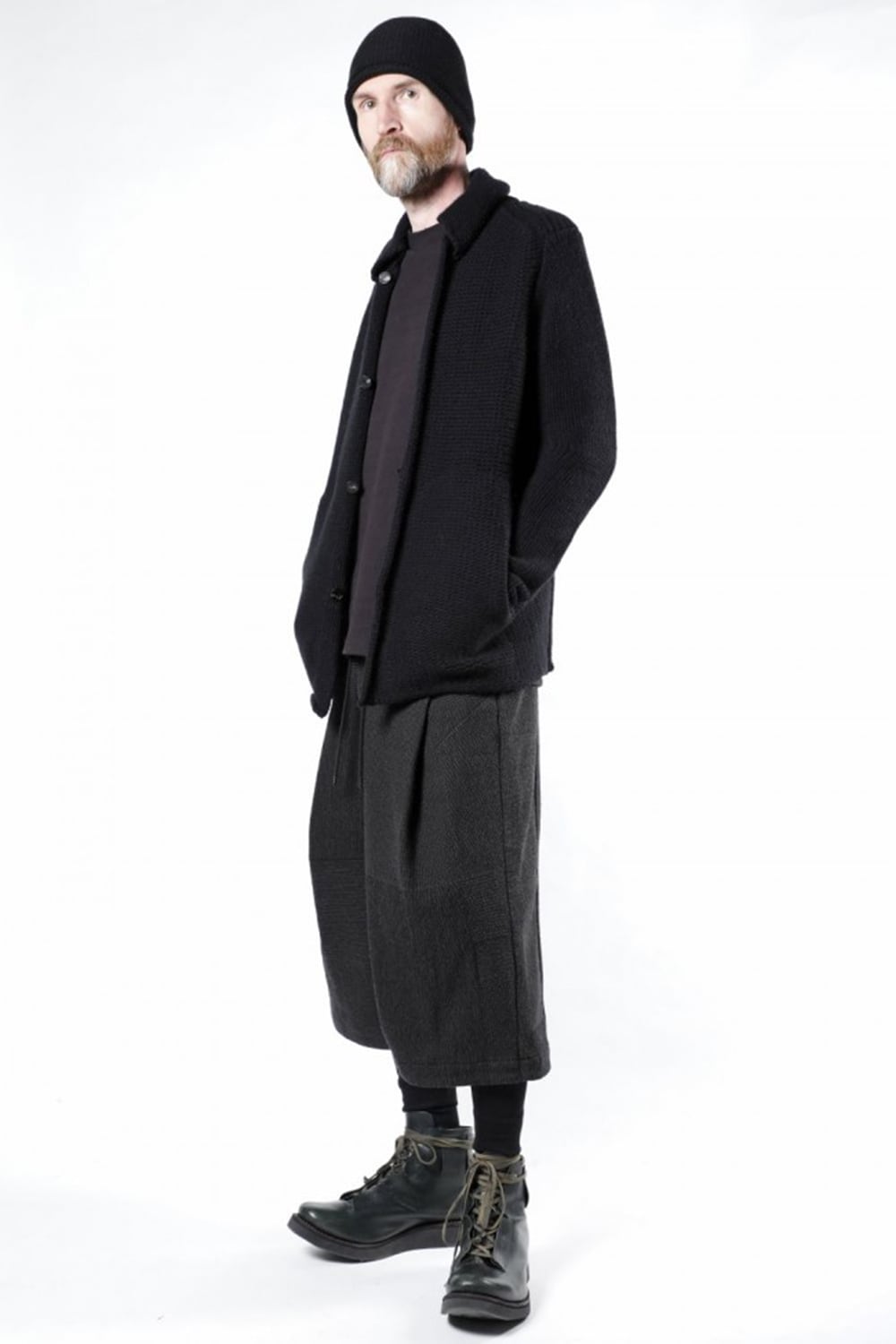 Knit jacket wool/cashmere Black
