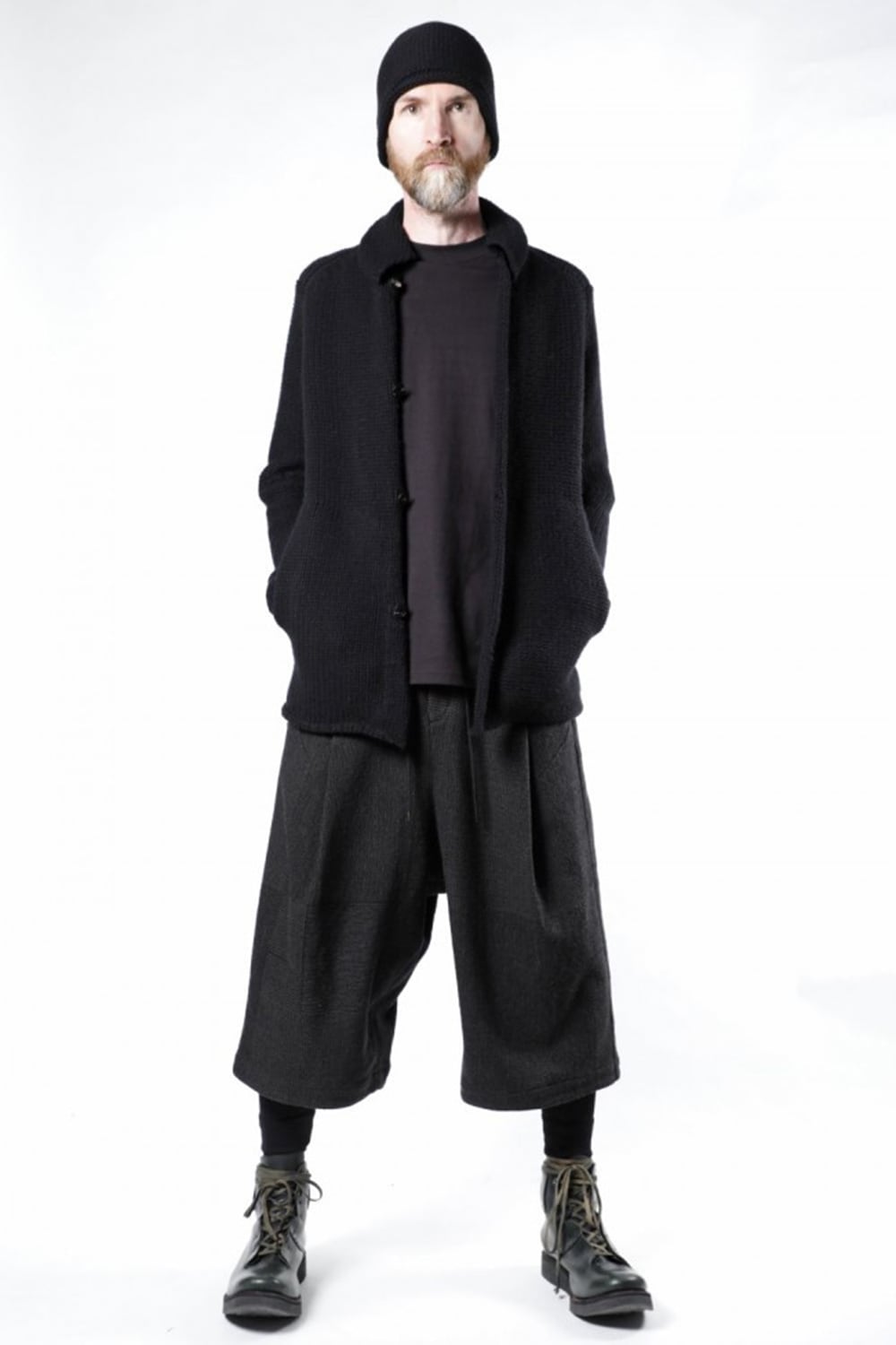 Knit jacket wool/cashmere Black