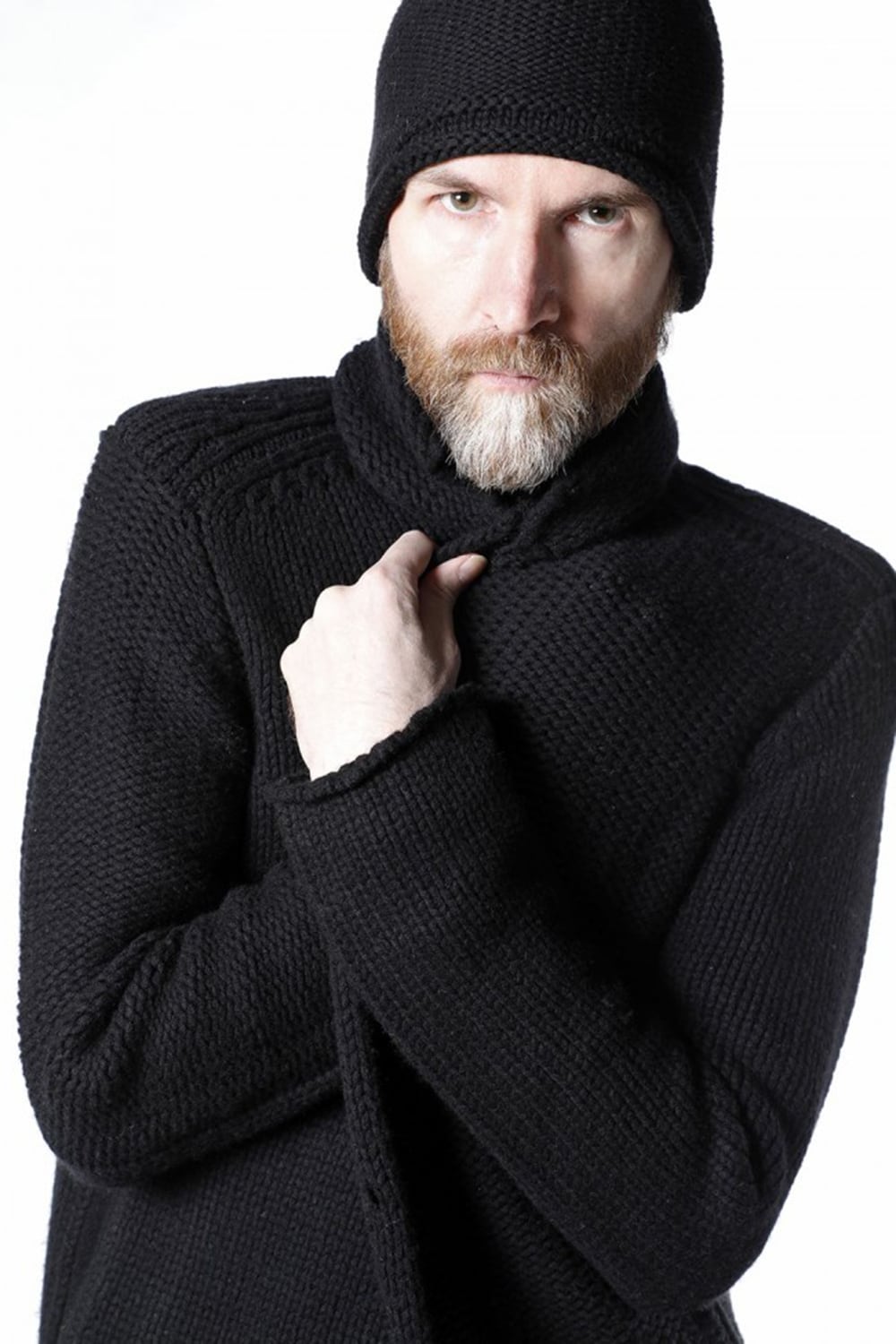 Knit jacket wool/cashmere Black