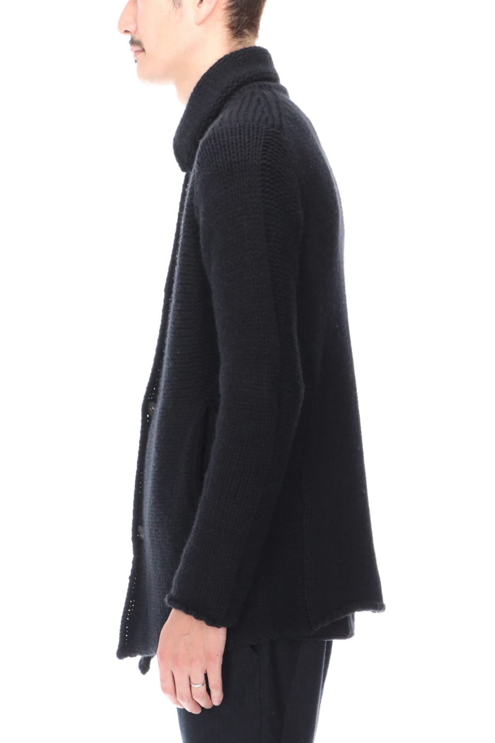 Knit jacket wool/cashmere Black