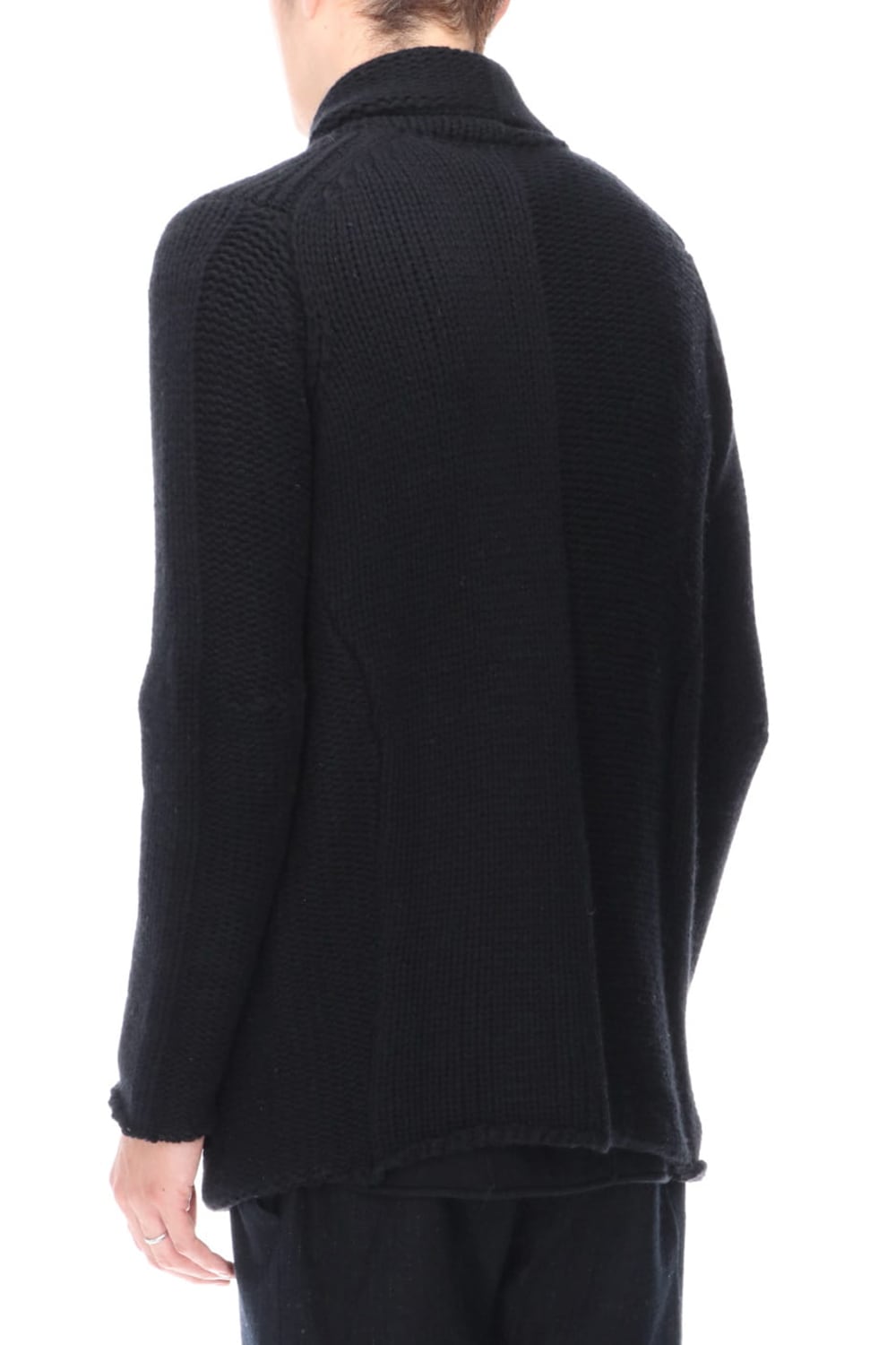 Knit jacket wool/cashmere Black