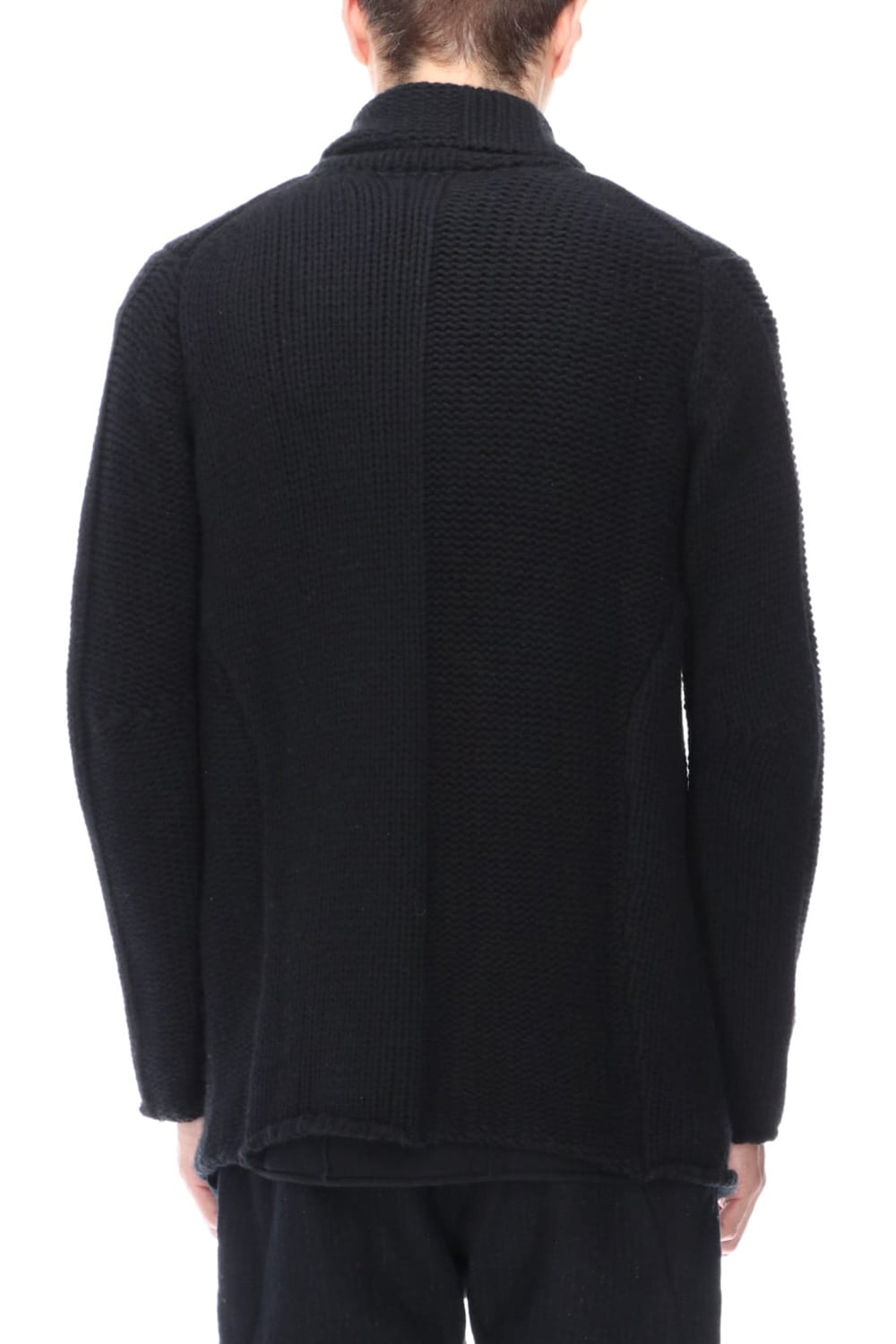 Knit jacket wool/cashmere Black