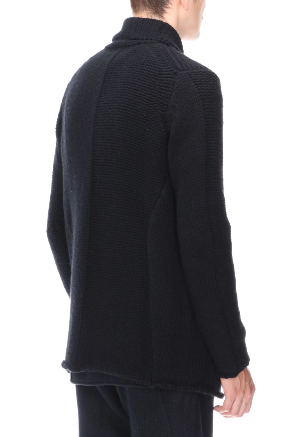 Knit jacket wool/cashmere Black