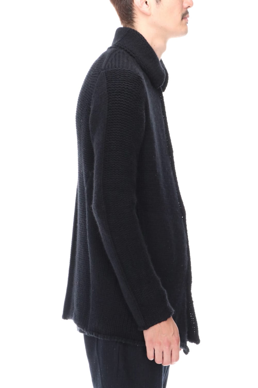 Knit jacket wool/cashmere Black