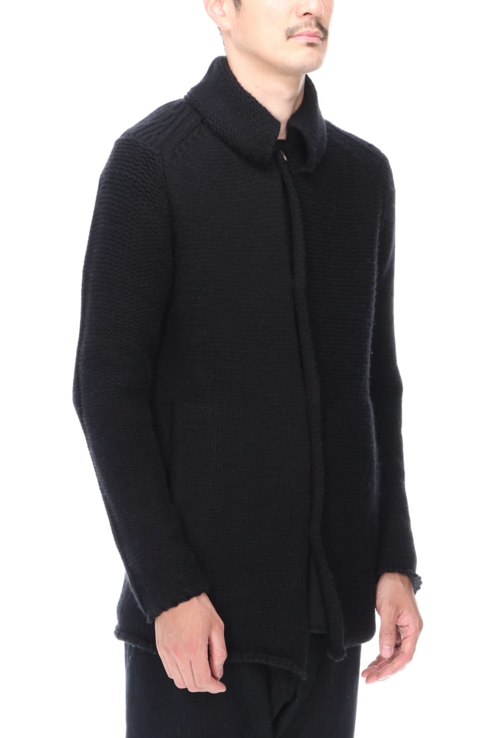 Knit jacket wool/cashmere Black
