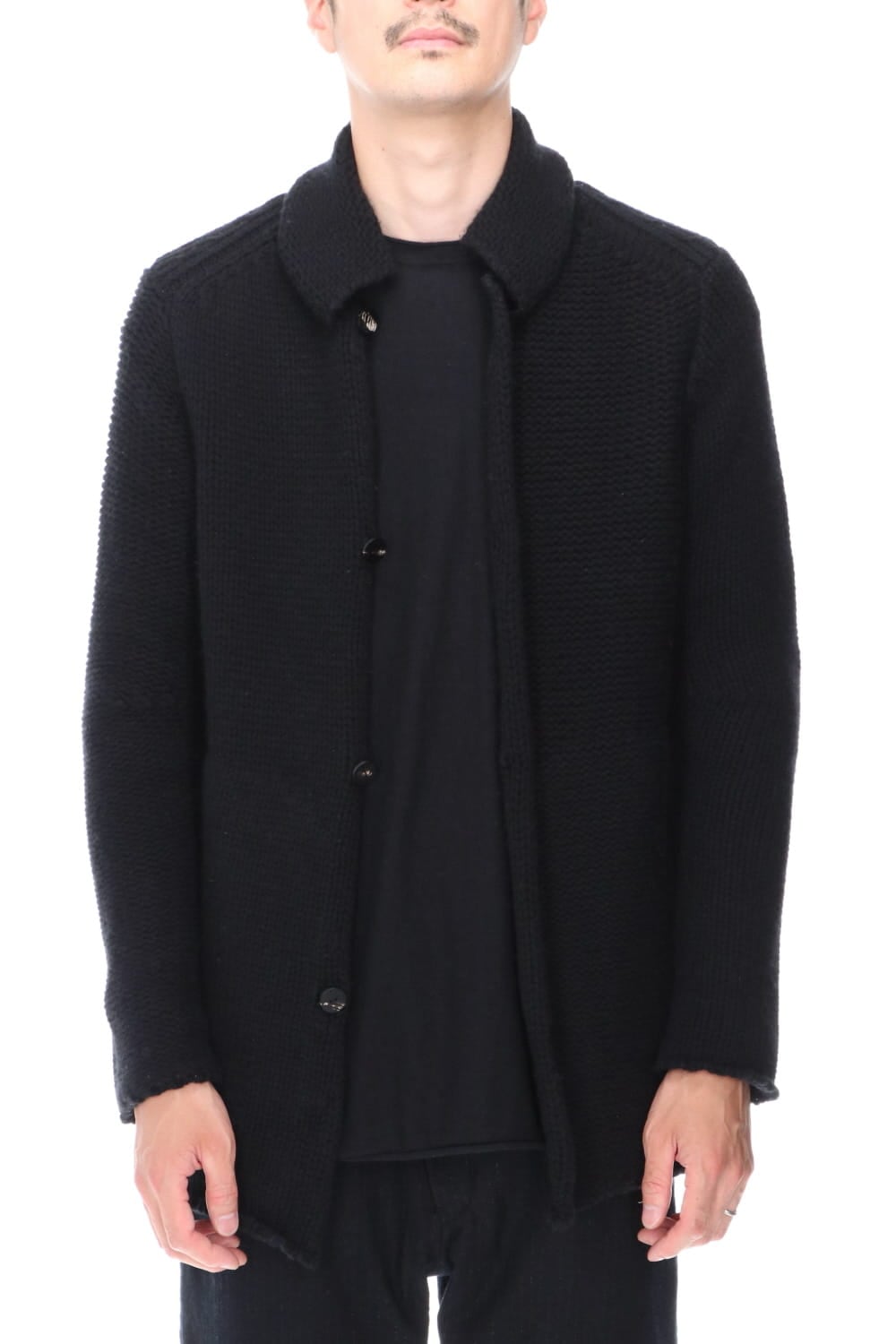 Knit jacket wool/cashmere Black