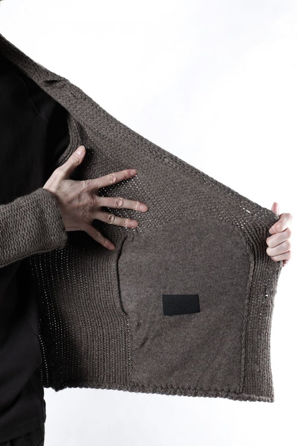 Knit jacket wool/cashmere Otter Gray