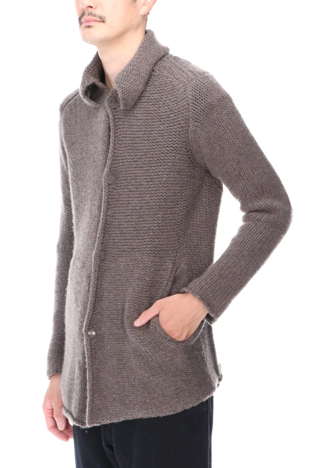 Knit jacket wool/cashmere Otter Gray
