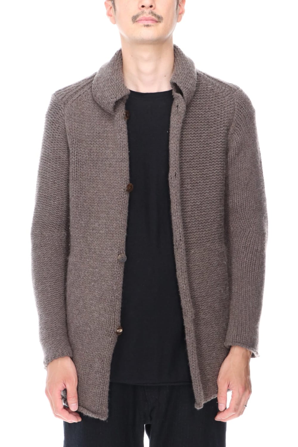 Knit jacket wool/cashmere Otter Gray