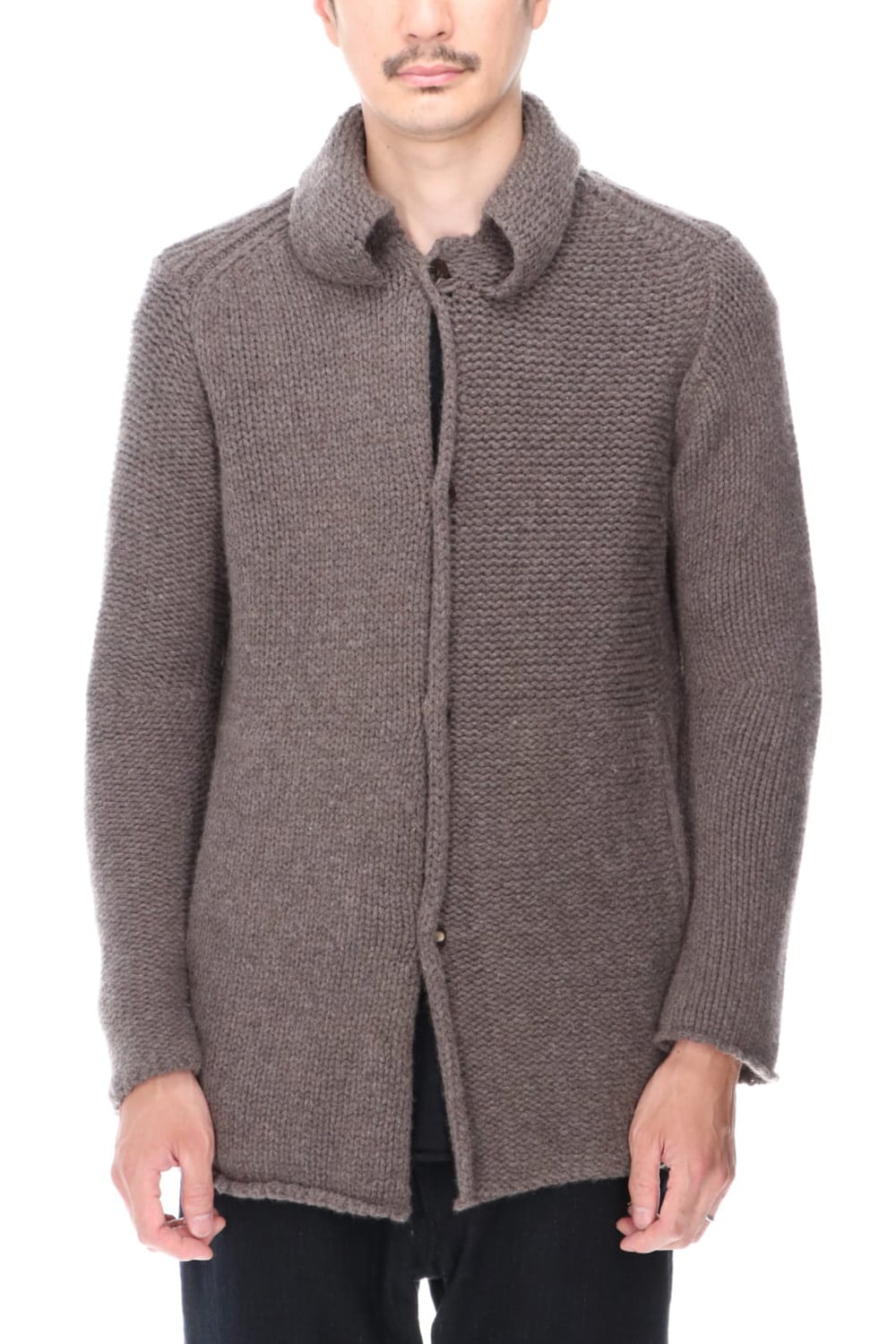 Knit jacket wool/cashmere Otter Gray