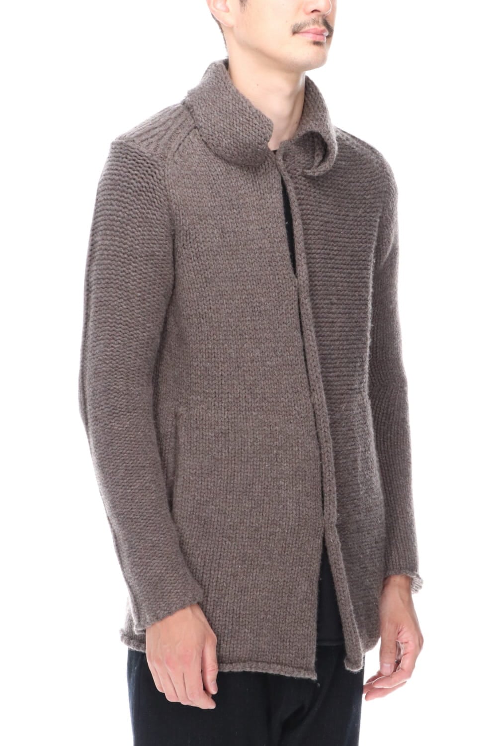 Knit jacket wool/cashmere Otter Gray