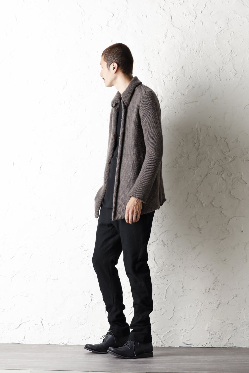 Knit jacket wool/cashmere Otter Gray