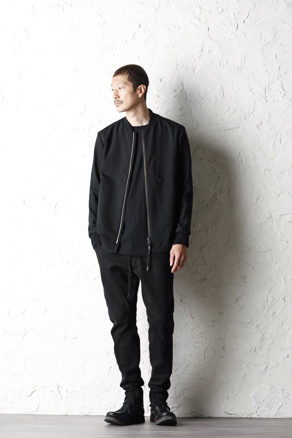 High-Gauge Long Sleeve Knit Cotton / Cashmere Black
