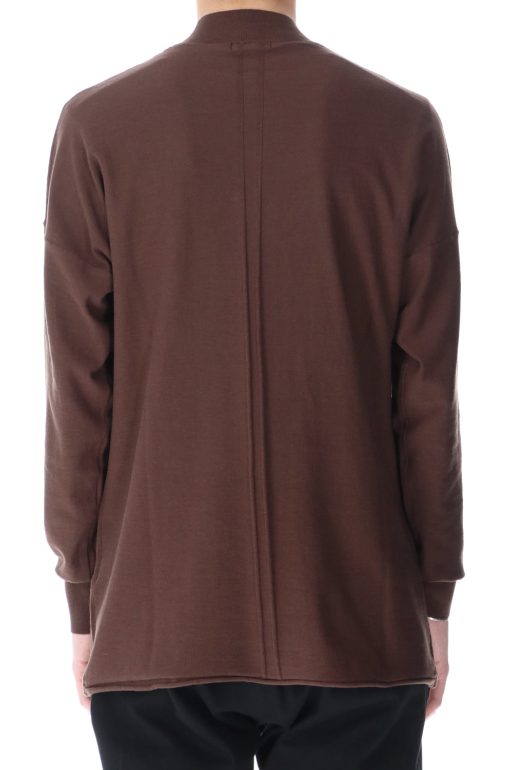 Knit mockneck long sleeve high twist cotton Lava Stone