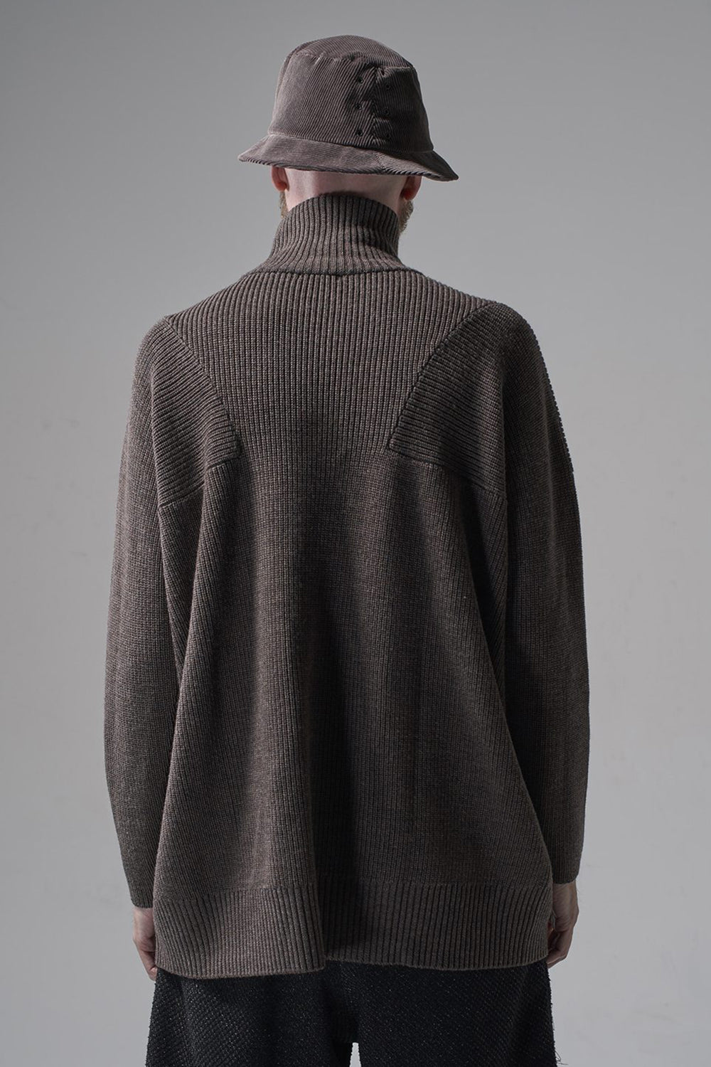 Knit High neck long sleeve Merino wool Otter Gray