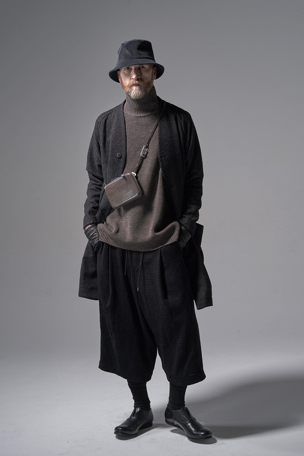 Knit High neck long sleeve Merino wool Otter Gray