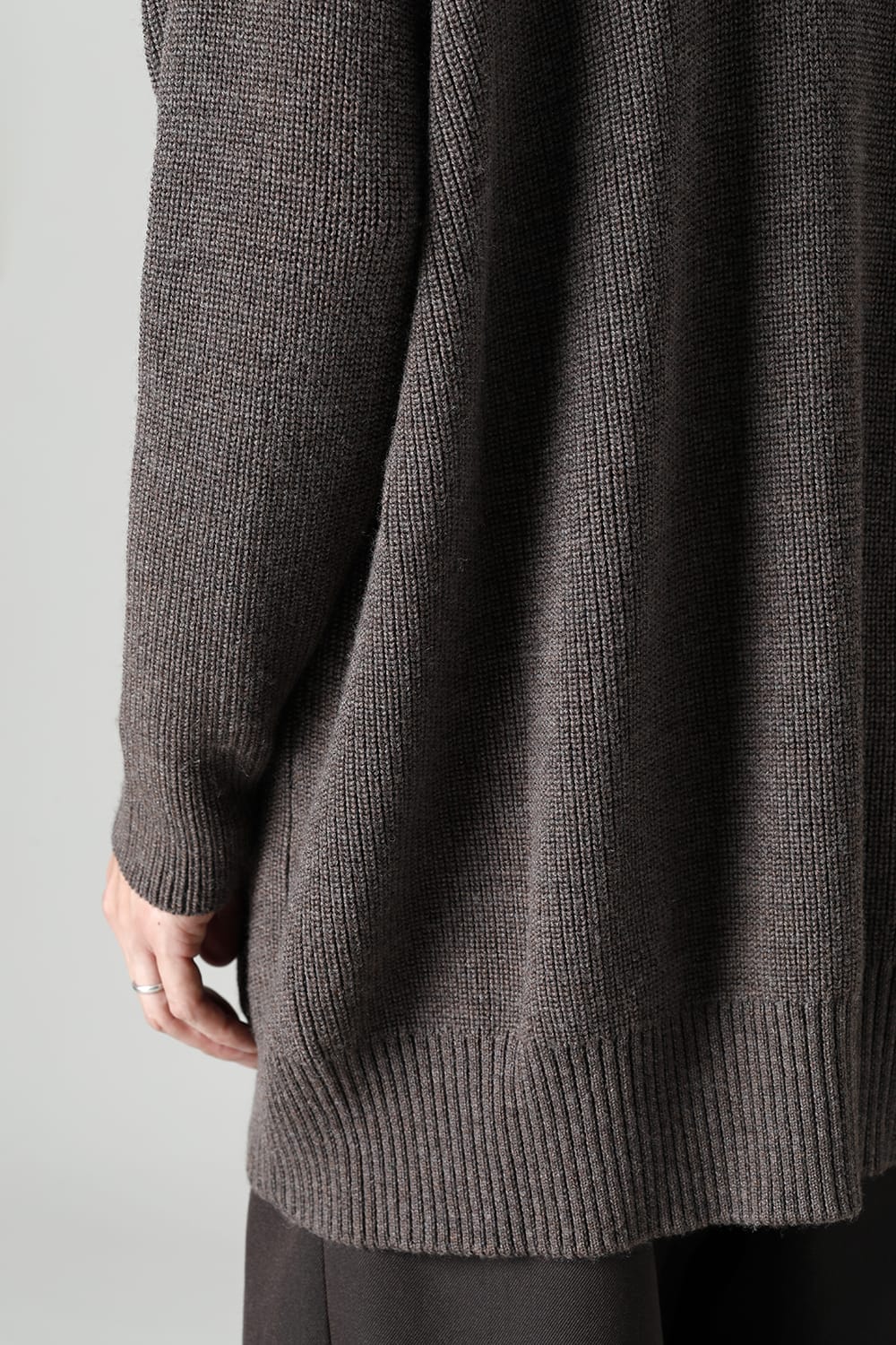 Knit High neck long sleeve Merino wool Otter Gray