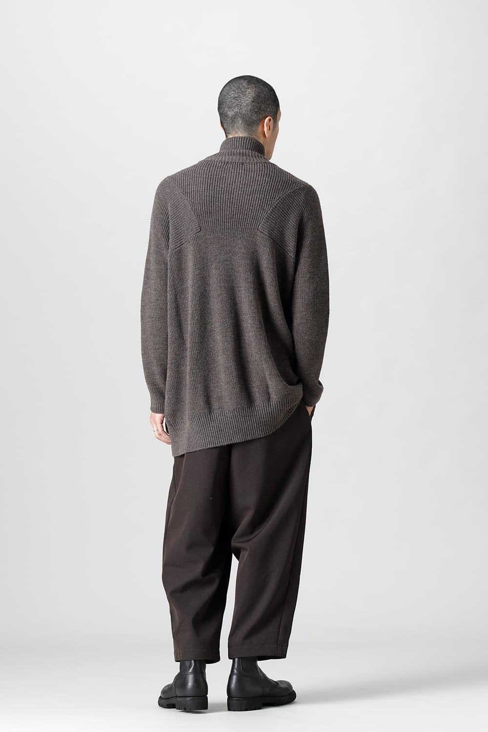 Knit High neck long sleeve Merino wool Otter Gray