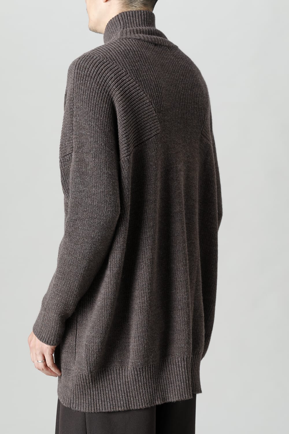 Knit High neck long sleeve Merino wool Otter Gray