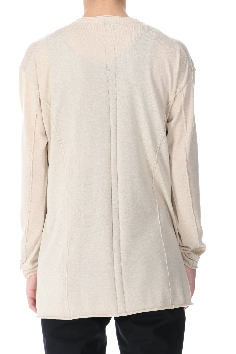 Knit long sleeve silk / cashmere Sand Beige