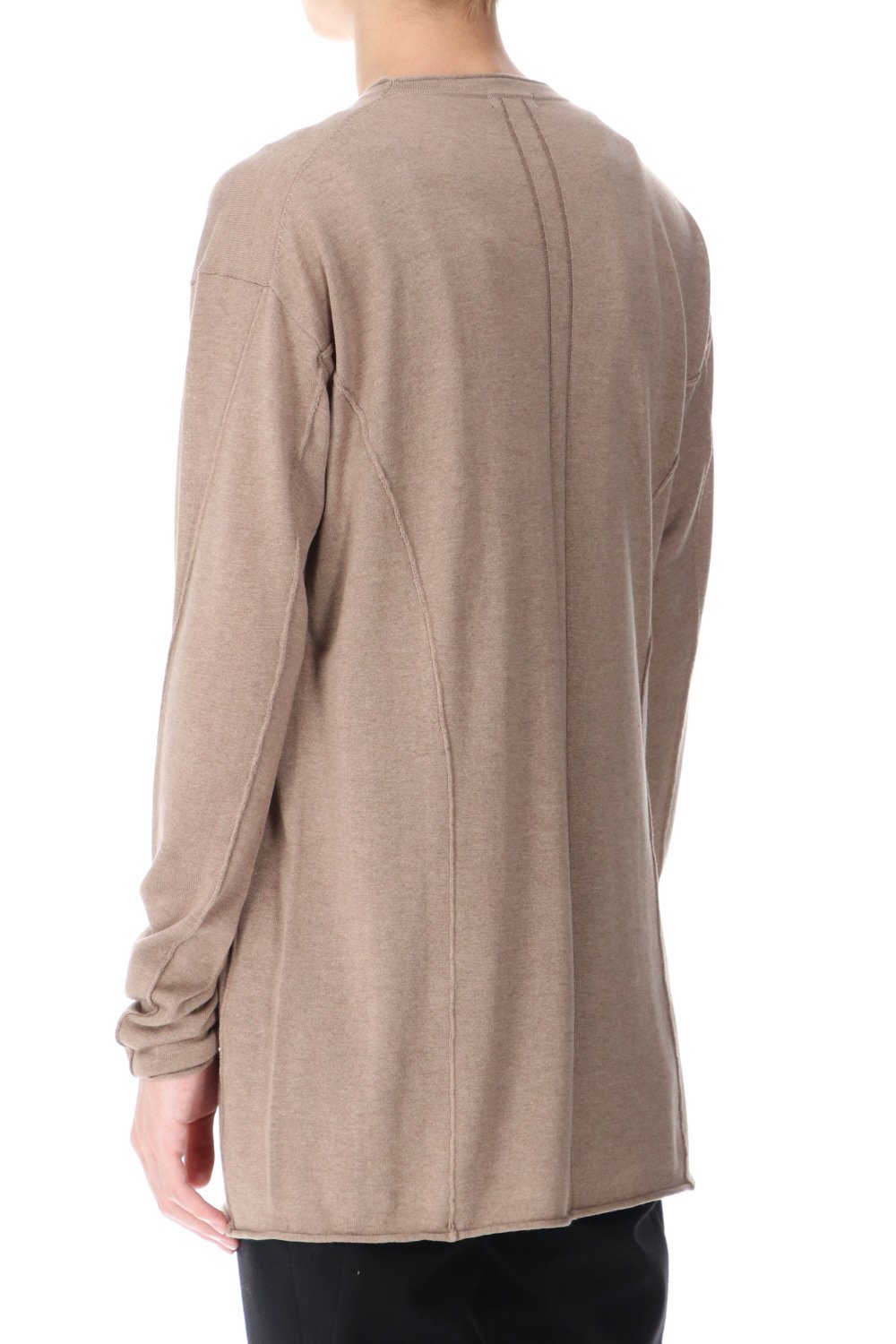 Knit long sleeve silk / cashmere Mink