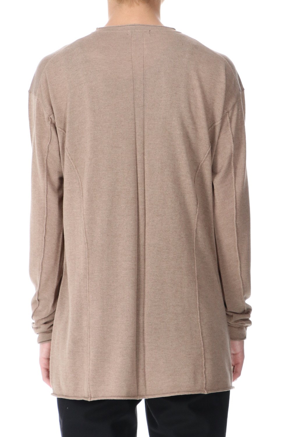 Knit long sleeve silk / cashmere Mink