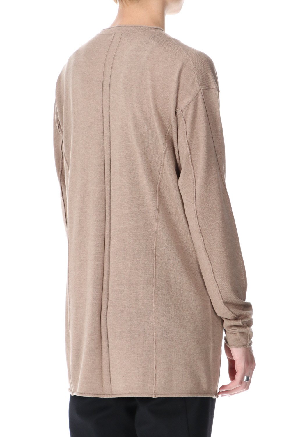 Knit long sleeve silk / cashmere Mink