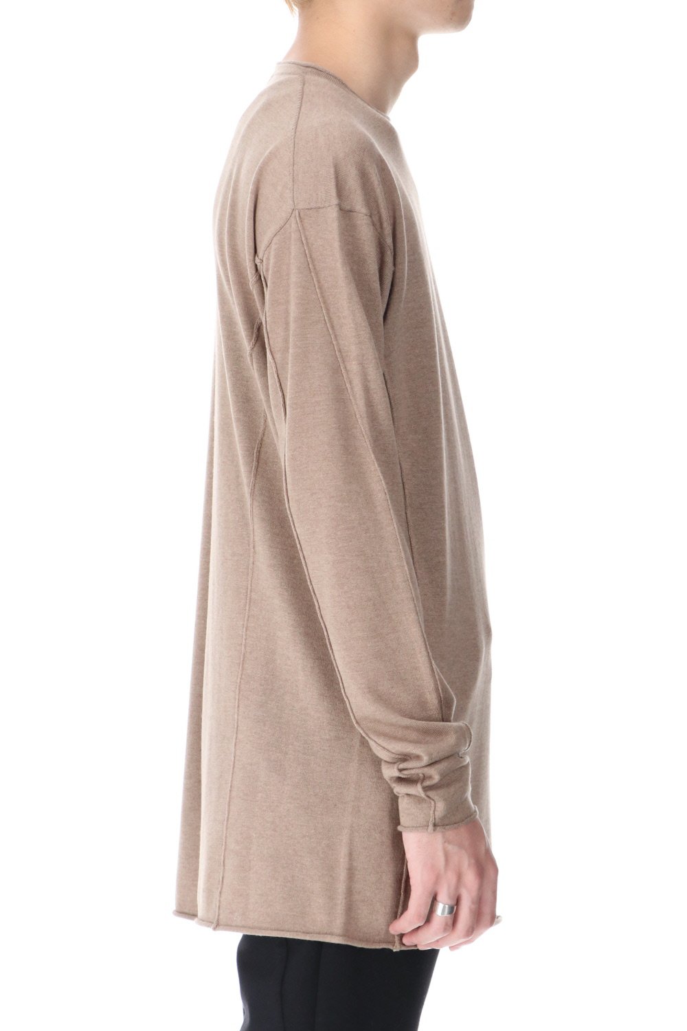 Knit long sleeve silk / cashmere Mink