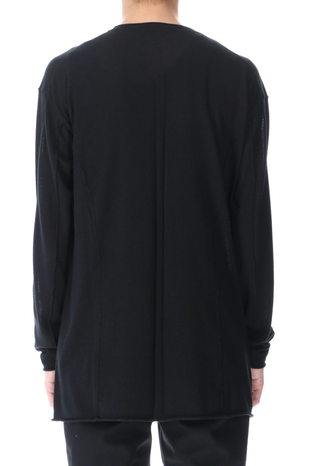 Knit long sleeve silk / cashmere Black
