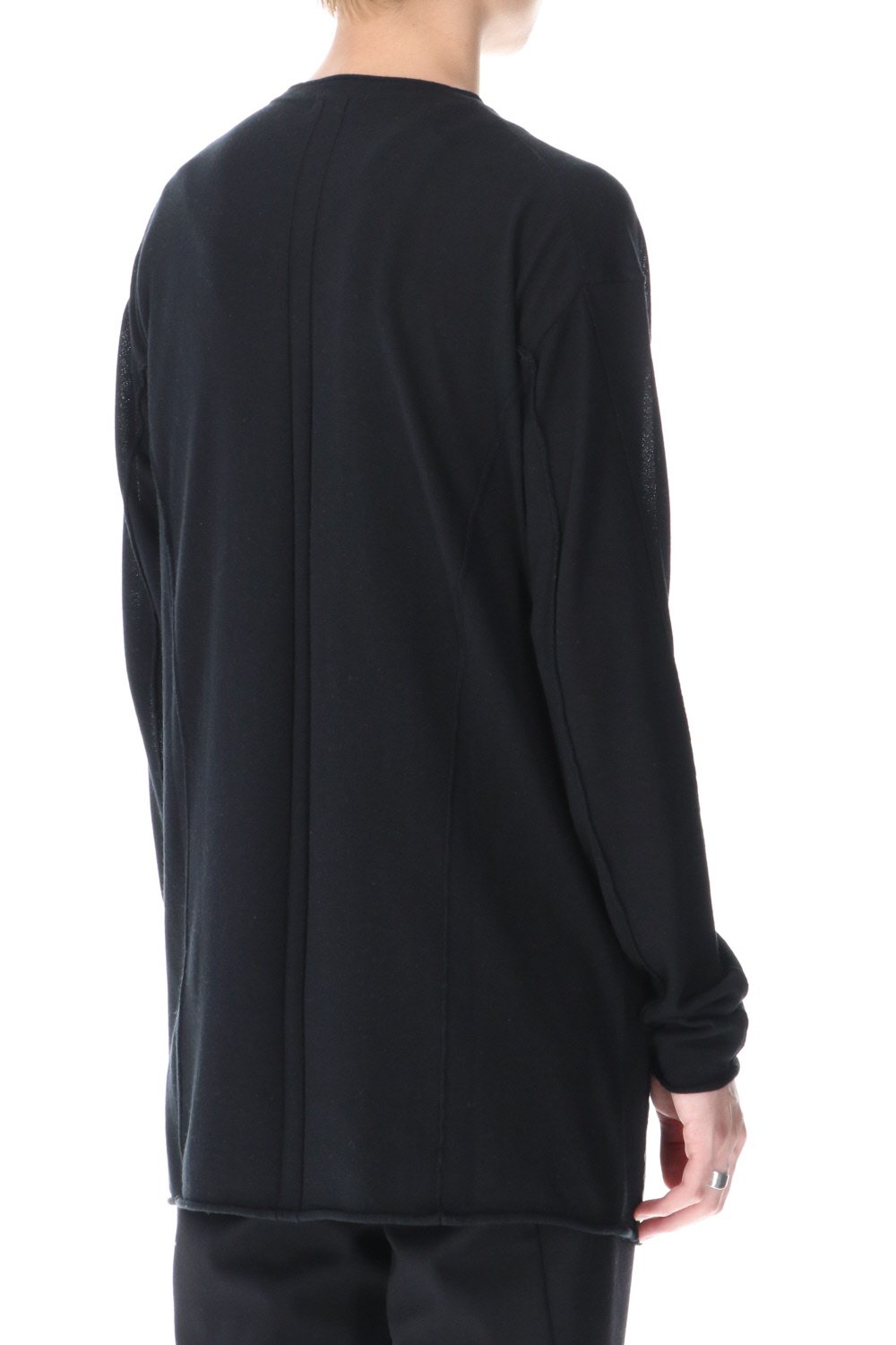 Knit long sleeve silk / cashmere Black