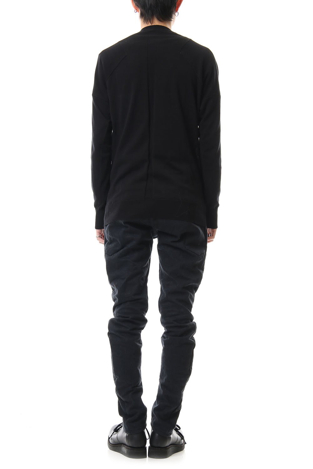 DEVOA Uneven Yarn Selvedge Denim Slim pants - Black