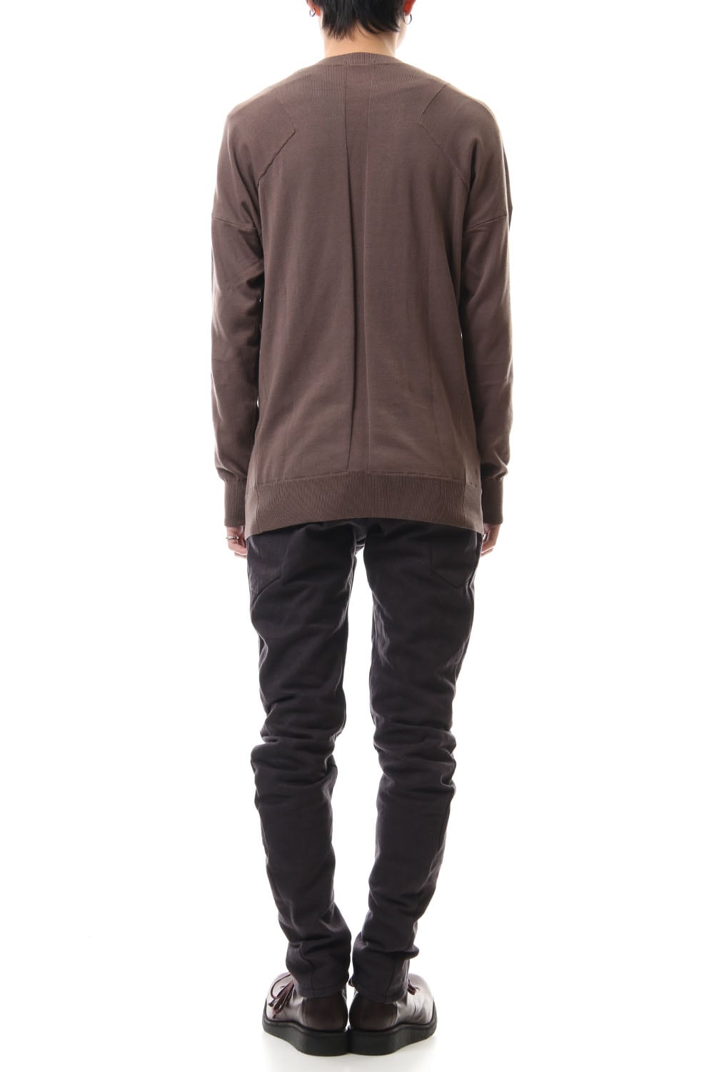 DEVOA Uneven Yarn Selvedge Denim Slim pants - Purple Gray